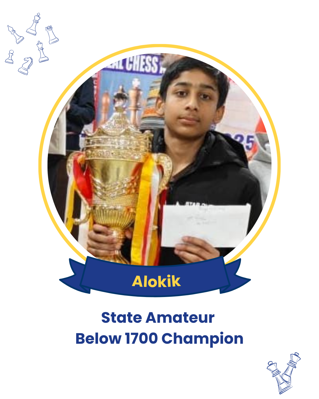 Navy And Yellow Modern Congratulation Best Employee Of The Month Instagram Post (7)